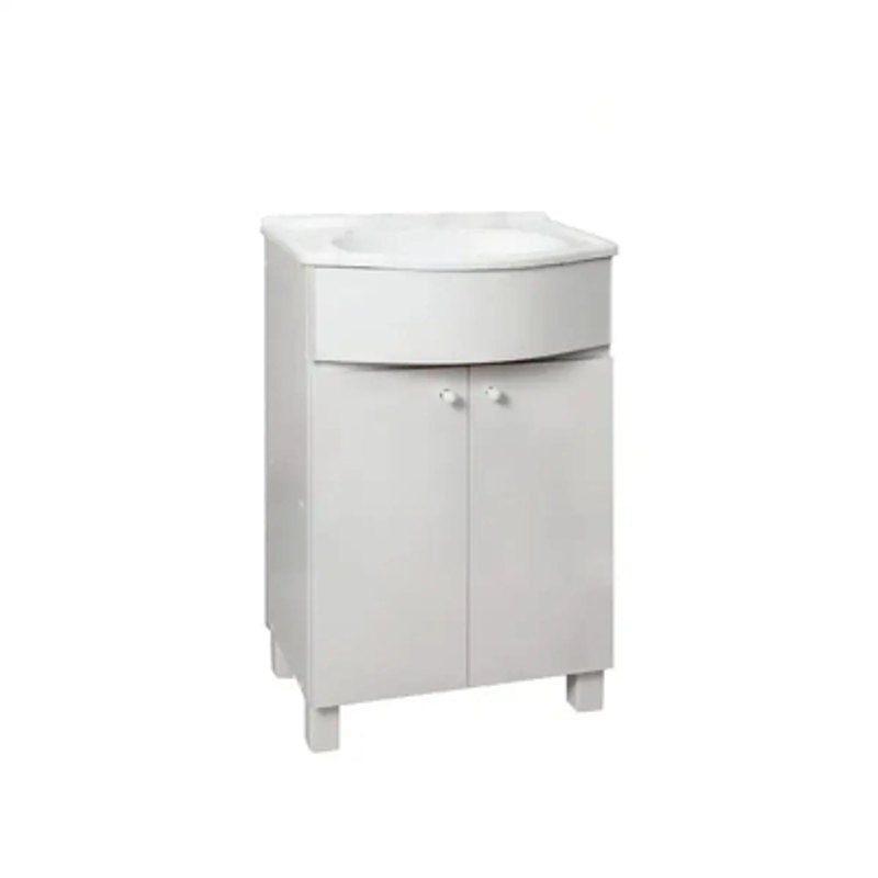 Vanitory Trento 50Cm 3 Agujeros Blanco Amube