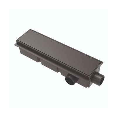 Desague Lineal Encastrable Con Rejilla 30 Cm Negro