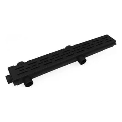 Desague Encastrable Con Reja Abs Negro 60 Cm Ideal