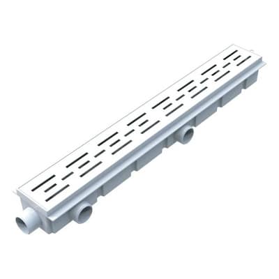 Desague Encastrable Con Reja Abs Blanca 60 Cm Ideal