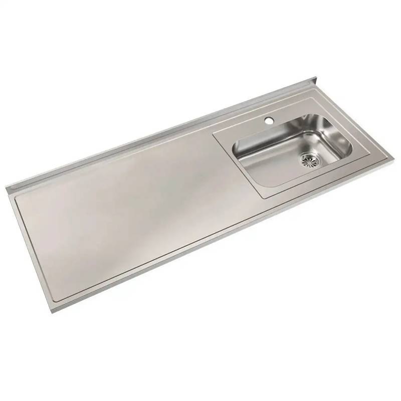 Mesada 1.60 C/Bacha Zz52 Izquierda Johnson Acero