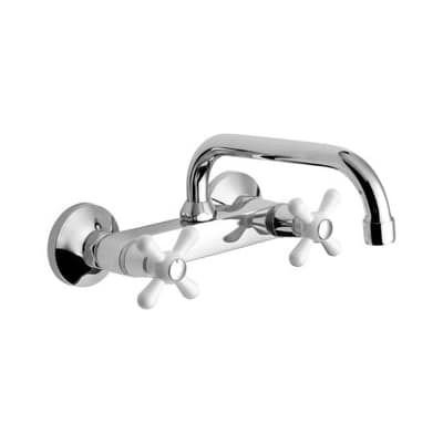 Grifería Cocina Pared Exterior Ares Blanco Peirano 934