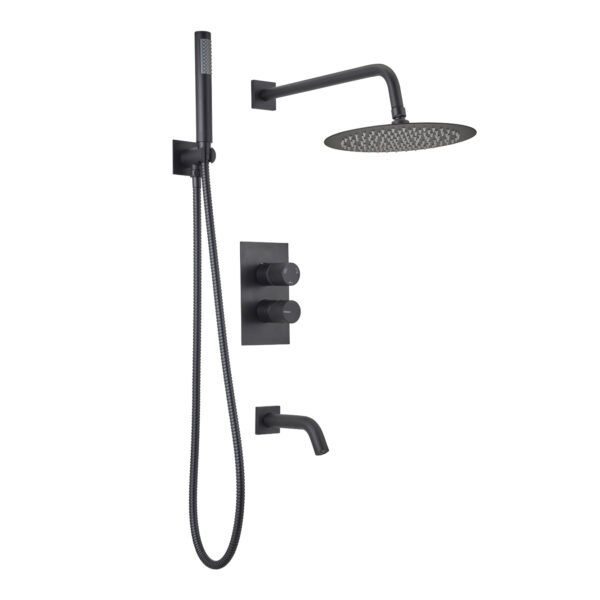 Fabric Ducha Embutir 3 Funciones Black 80-200N Peirano