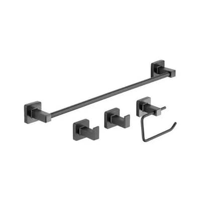 Kit Accesorios 4 Piezas Cube Negro 73028Ne Piazza